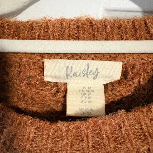 Rust Cable Knit Sweater - Picture 2 of 4